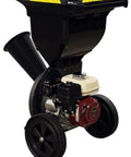 Gas Powered Wood Chipper Leaf Shredder With Honda GX 4 HP Engine for easy yard cleanup, showcasing compact design