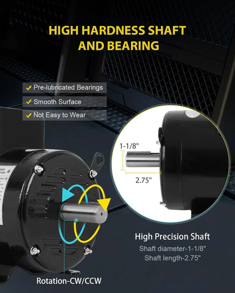 High hardness shaft of Three Horsepower Farm Duty Single Phase Electric Motor 1750 RPM Four Pole 184T TEFC IP55 230V.