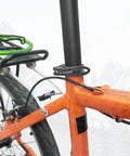 Beefy Aluminum Bike Seat Post Clamp With Quick Release Fits 28.6mm 31.8mm And 34.9mm For MTB Road And Casual Bikes Black on orange bike