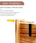 Installation guide showing screw fastening of Retro Acrylic Skateboard Wall Mount And Snowboard Display Rack For Fresh Setup Deck Stash And Longboard Cruiser Storage With Skater Grade Wall Hanger System.