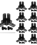 8Pcs 2020 Aluminum Extrusion 3 Way End Corner Bracket Connectors With Screws And Wrench For 2020 Series 6mm Slot Profiles