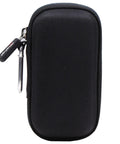 Hard Portable Travel Case For Bosch GLM 20 And GLM 100 23 Blaze Laser Distance Measure 100 Ft Premium EVA Shell With Custom Form Fit Orange Interior And Bold Red Blue Zipper Accents For Easy Gear Transport black EVA case with zipper pull