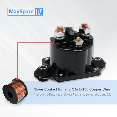 Workhorse Starter Solenoid Relay For Mercury Force Marine Outboards 12V Four Terminal Intermittent Duty Isolated Base