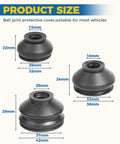 Beefed Up Six Piece Ball Joint Boots Set For Cars And Trucks Durable Heat Resistant Rubber Dust Covers That Flex With Every Turn Protect Ball Joints And Rod Ends From Wear Easy Fit Fits Most Vehicles. sizes 15-20mm