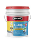 5 gallon container of 15 Year Turbo Dri Elastomeric Roof Coating For RVs White 5 Gal Flexible Acrylic Sealant That Reflects Heat