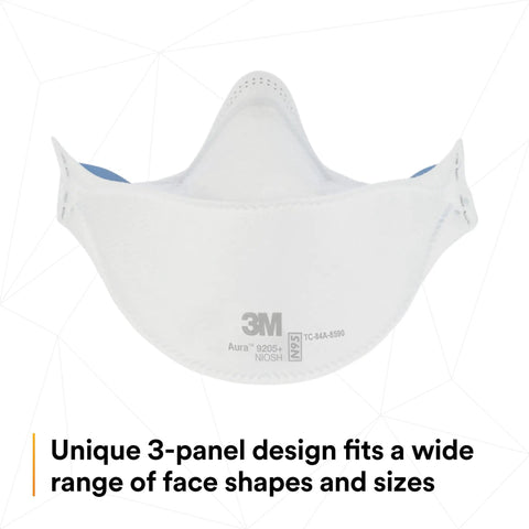 Super Comfy N95 Particulate Respirator Pack Of 20 With 3 Panel Flat Fold Design For Easy Facial Movement