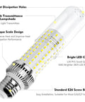 25W E26 LED Corn Bulb 200W Equivalent 6500K Cool Daylight White 2500 Lumens with E26 base and bright LED chips