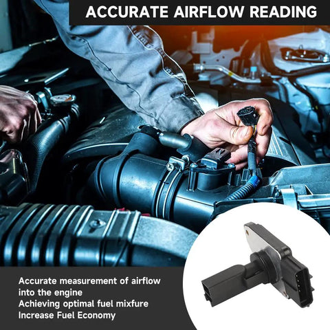 Mechanic installing Drop-In Maf Sensor Replacement For Ford F-150 1999 To 2003, F-250 1999, OEM-grade direct-fit.