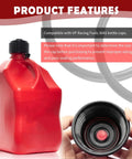 10 Piece Rubber O Ring Kit For Racing Fuel Jugs Sealing And Gasket Set with red jug and black cap detail