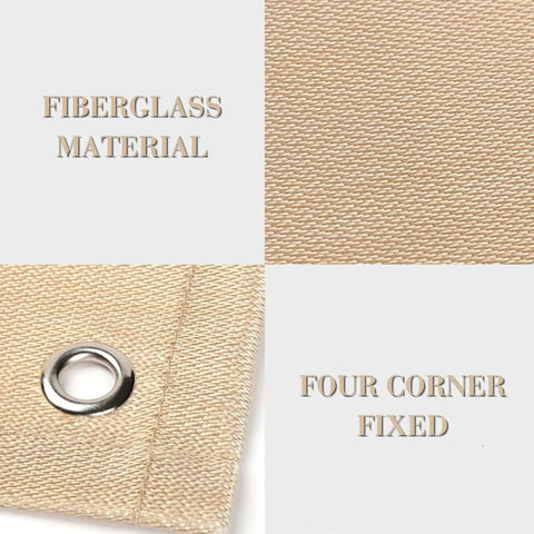 Close-up of 40 Inch Fire Pit Mat For Deck And Grill, Fiberglass Insulated material, showing corner eyelet and weave texture.