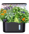Indoor Hydroponic Garden System With Full Spectrum LED Grow Light And Quiet Smart Water Pump, 5 Pods, various plants growing