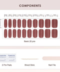 Semi Cured Gel Nail Strips Real Gel Nail Polish UV Wraps For Brittle Nails Long Lasting Easy Peel Off Removal Hema Free 20 Piece