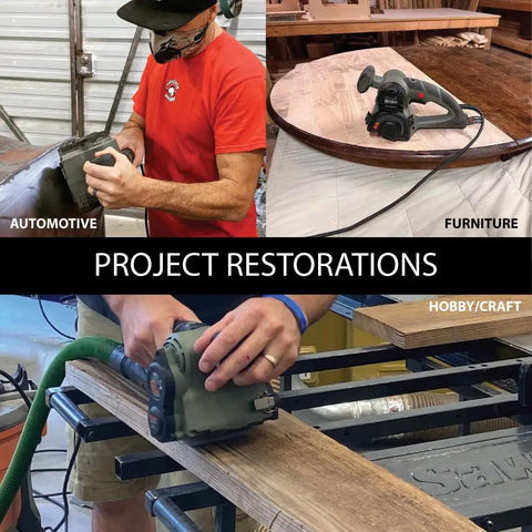 All In One Drum Sander Tool For Woodworking And Surface Conditioning in automotive, furniture, and hobby craft projects