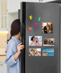36 Pack Magnetic Sheets With Adhesive Backing 8 By 11 Inch Peel And Stick 20 Mil Magnetic Paper on fridge with photos and letters
