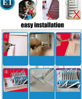 Easy installation guide for Sturdy Remote Telescopic Ladder And Electric Ceiling Hatch Featuring Reinforced Handrails with steps.