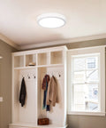 18 Watt Flush Mount LED Ceiling Light 8.86 Inch Surface Mounted Fixture Daylight White 5000K installed in an entryway