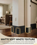 Easy Install Self Adhesive Rubber Corner Protectors For Baseboards And Walls Cushioned Edge Guards installed in living room