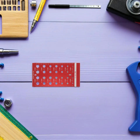 Top Rated Metric Thread Checker Gauge Made From Durable Aluminum Alloy For Pinpoint Screw And Nut Measurement To Fix Gear Fast On Any Project Without Hassle, red metric plate