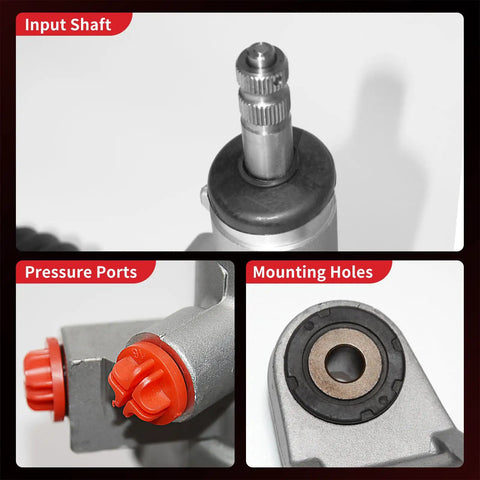 Hydraulic Power Steering Rack And Pinion Assembly For Honda Civic 2006 2010 L4 1.8L Drop In Bolt On Fit Leak Proof New Unit Ref 26 2718 Left Hand Drive Only, showing input shaft, pressure ports, and mounting holes.