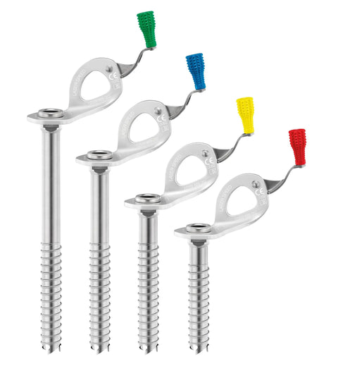 Assorted Laser Speed Ice Screw With Integrated Crank, Lightweight Steel Ice Climbing Screw, 21 Cm
