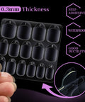 600 Pieces Press On Nail Adhesive Tabs Set With 15 Sizes For Perfect Fit No Glue Needed Easy On Wear Clear And Yellow Finish