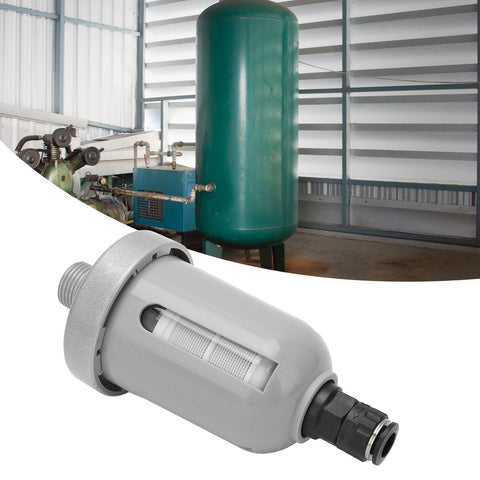 Pro Grade Auto Drain Valve For Air Compressors DN15 0.2-1.2 MPa Mini Translucent Series in an industrial setting.