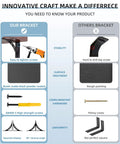Comparison chart of Beefy Heavy Duty Shelf Brackets 9 Inch By 8 Inch 1100 Pound Max Load Premium Alloy Mantel Brackets vs. other bracket.