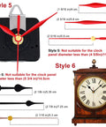 Three Piece Silent Clock Mechanism Kit With Eight Short Hands Battery Operated Quartz Movements In 16Mm 20Mm And 23Mm Shaft Lengths
