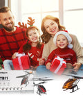 Family with gifts and Kid Friendly RC Helicopter With 30 Minute Flight Time And LED Light Effects, Altitude Hold, One Key Takeoff And Landing
