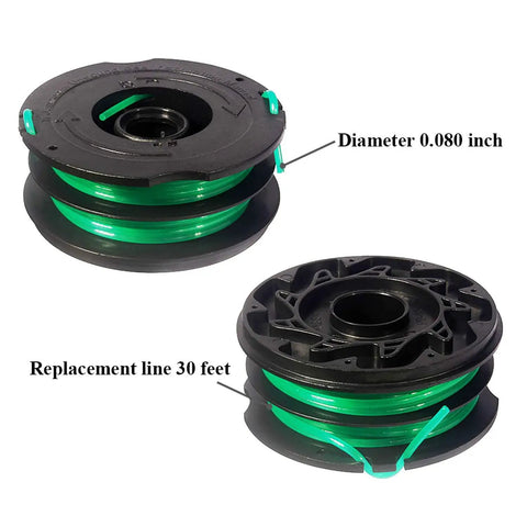 Replacement Trimmer Spool Pack For Black Decker GH1100 GH1000 GH2000 30ft 0.080 In Dual Auto Feed Spool 4 Pack CNC Wound