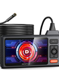 50 Foot Sewer Inspection Camera With Dual Lens Endoscope And Lights 1080P 5 Inch IPS Screen Split Screen View