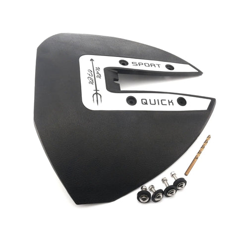 Universal Hydrofoil Stabilizer For 40 To 300 HP Outboard And Sterndrive Boats, Silver Finish, with installation hardware