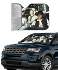 Funny Windshield Sun Shade For Cars, UV Blocking Car Sun Shade, 51 X 27.5 Inches, Waterproof Polyester With Bubble Aluminum Film