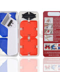 11 Piece Caulking Tool Kit With Sealant Finishing Tools showing silicone guides, caulk removal tools in storage box