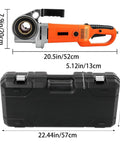Heavy Duty Electric Pipe Threader Kit Acting As A Slick Workhorse With 2300W Copper Motor And Six Interchangeable Dies Spanning Half Through Two Inches portable driver dimensions and case.