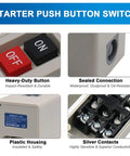 Heavy Duty 3 Phase On Off Push Button Switch With Self Locking Power For 380V And 220V 30A Motors Pumps And CNC Machines Industrial Motor Starter 3 Pole 3 Phase BMBSP 330 TBSP 330 features visible components
