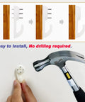 Heavy Duty Picture Hooks For Concrete Walls Zero Drilling Hassle 30 Pack installation demonstration with hammer and hook.