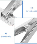 Close-up of Heavy Duty Metal Sewing Bed Cloth Clamps For Hemming And Fabric Quilting Workholding Tools with wide stainless steel clip head.