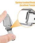 Close-up of 4 Pack Stainless Steel Spring Loaded Toggle Latches With Screws Heavy Duty Hasp Clamps For Tool Boxes Chests And Cases 72mm.