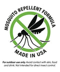 Label showing mosquito repellant formula, Made in USA, with usage caution. Citronella Torch Fuel With Clean Burning Biodegradable Formula And Extended Burn Time For Oil Lamps And Tiki Torches Great For Backyard Hangouts And Patio Parties 1 Gallon Pack Of 1.