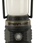 Front view of Siege AA 200-Lumen Lantern with white and red LEDs for camping and emergencies, featuring sturdy build, Coyote color.