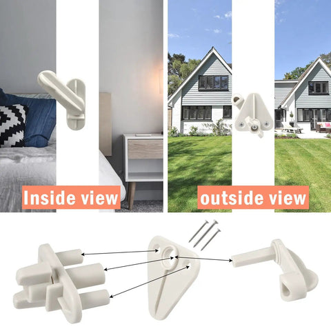 Heavy Duty Pontoon Boat Gate Latch Replacement Kit With Stainless Steel Screws Compatible With Standard One To Four Inch Marine Tubing Inside and outside view of latches.