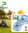 Dual Idler Pulley Kit GY22172 And GY20629 For John Deere D140 L130 Mower Replacement Parts with packaging and lawn mower