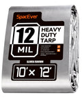 Heavy Duty Tarp 10x12 Ft 12 Mil Waterproof With Grommets Tough As Nails All Weather Shield UV Resistant And Tear Proof