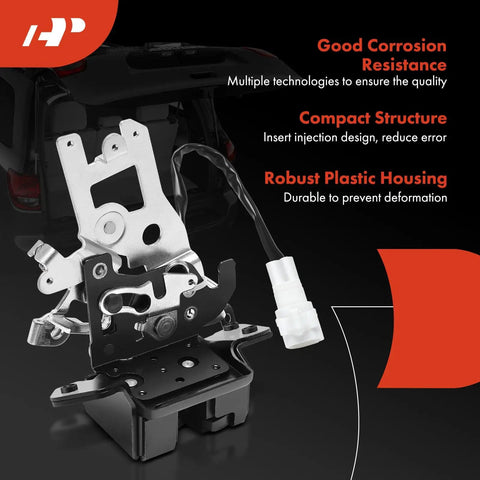 Toyota Sequoia Rear Liftgate Latch Actuator Replacement For 2001 2007 SUV with 2-pin connector and cable