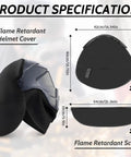 Two Pack Welding Helmet Cover And Bib Set With Extended Seal For Full Protection Flame Resistant Fabric Press Fit Design