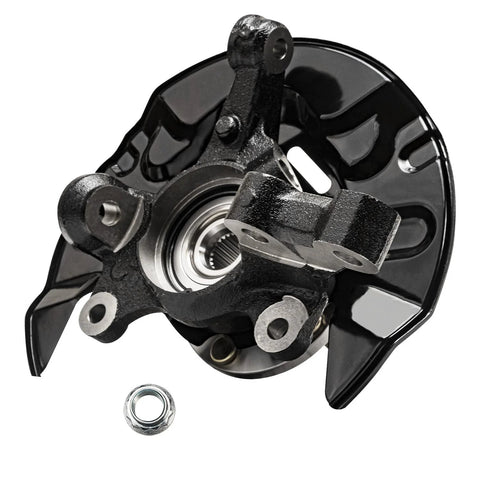 Front Steering Knuckles 2-Pack With Wheel Bearing Hubs Assembly For 2003-2008 Toyota Corolla Replacement Kit OEM Grade Drop-In Fit For 2004-2007 Models, close-up view