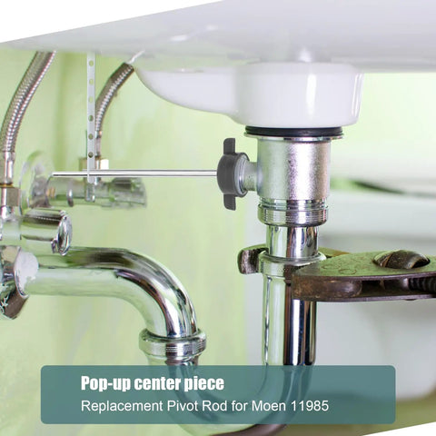 Replacement pivot rod for Moen 11985 with metal linkage for pop-up sink drainage, heavy duty and durable.