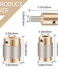 Diamond Glass Grinder Bits Set For Stained Glass Tools Copper Core Diamond-Coated Drill Heads In 1 Inch 3/4 Inch And 1/4 Inch Sizes showing detailed product dimensions.