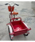 Adult Tricycle With Back Cabin Cargo Trike For Seniors And Outdoor Fun, Dual Front And Rear Brakes, shown from rear angle